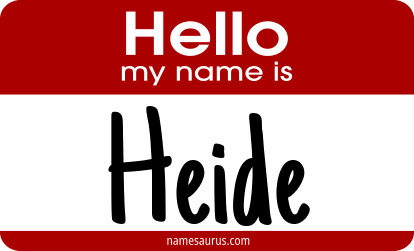 Hello my name is Heide png download