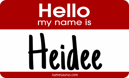 Hello my name is Heidee png download