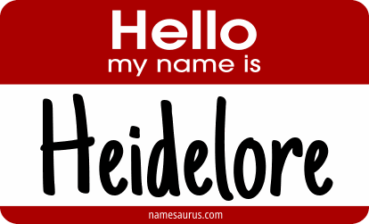 Hello my name is Heidelore png download