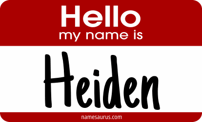 Hello my name is Heiden png download