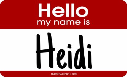 Hello my name is Heidi png download