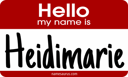 Hello my name is Heidimarie png download