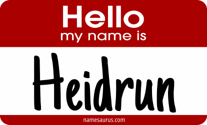 Hello my name is Heidrun png download