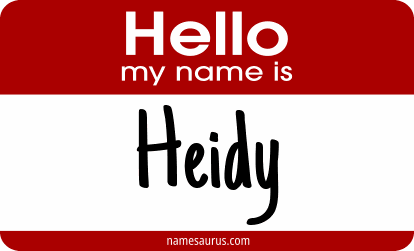Hello my name is Heidy png download