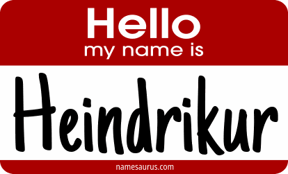 Hello my name is Heindrikur png download