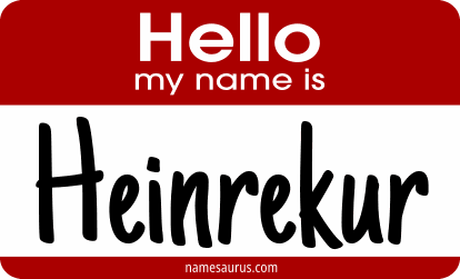 Hello my name is Heinrekur png download