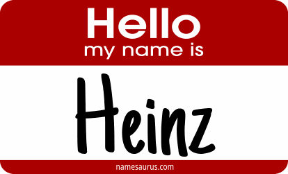Hello my name is Heinz png download