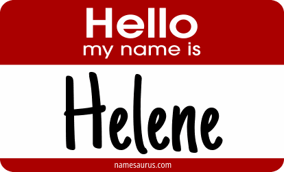 Hello my name is Helene png download