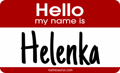Hello my name is Helenka png download