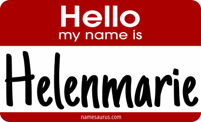 Hello my name is Helenmarie png download