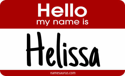 Hello my name is Helissa png download