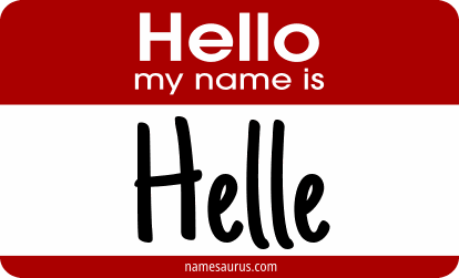 Hello my name is Helle png download