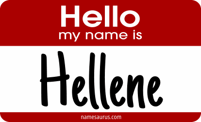 Hello my name is Hellene png download