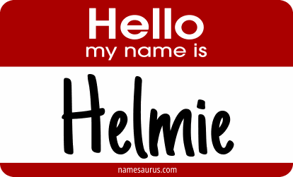 Hello my name is Helmie png download
