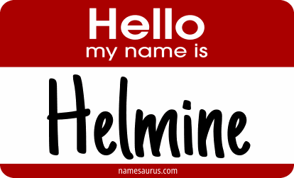 Hello my name is Helmine png download