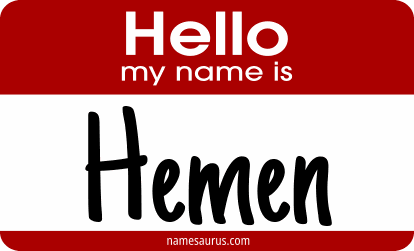 Hello my name is Hemen png download