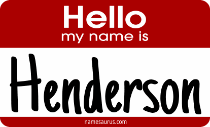Hello my name is Henderson png download