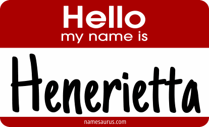 Hello my name is Henerietta png download