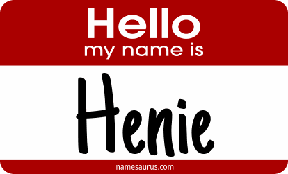 Hello my name is Henie png download