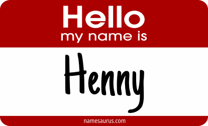 Hello my name is Henny png download