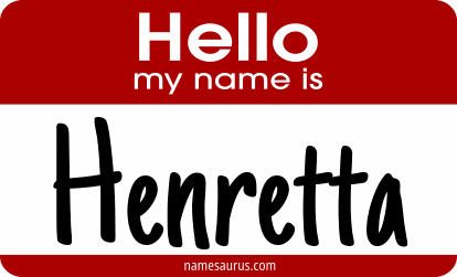 Hello my name is Henretta png download