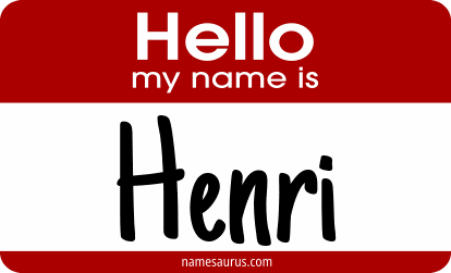 Hello my name is Henri png download