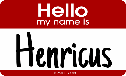 Hello my name is Henricus png download
