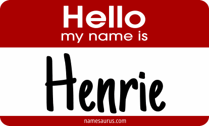 Hello my name is Henrie png download