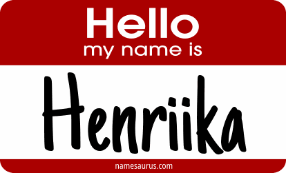 Hello my name is Henriika png download