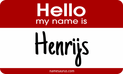 Hello my name is Henrijs png download