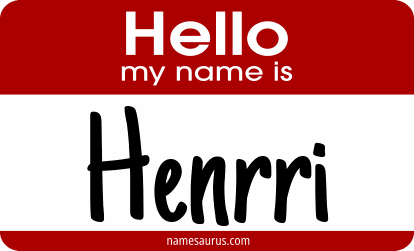 Hello my name is Henrri png download