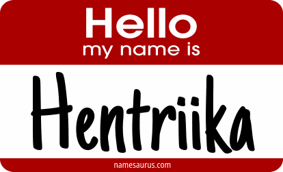 Hello my name is Hentriika png download