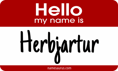 Hello my name is Herbjartur png download