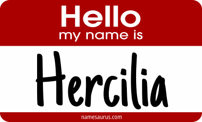 Hello my name is Hercilia png download
