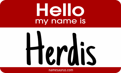 Hello my name is Herdis png download