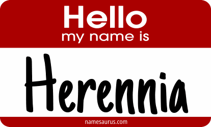 Hello my name is Herennia png download