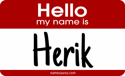 Hello my name is Herik png download