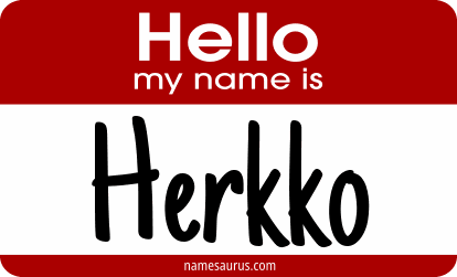 Hello my name is Herkko png download