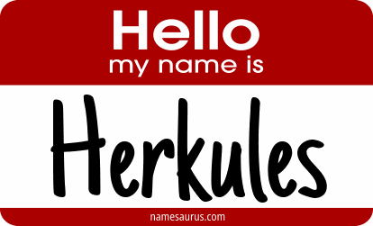 Hello my name is Herkules png download