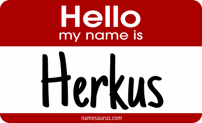 Hello my name is Herkus png download