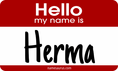 Hello my name is Herma png download