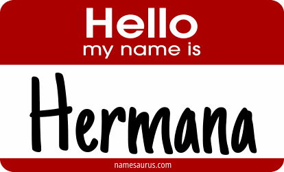 Hello my name is Hermana png download