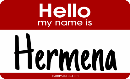 Hello my name is Hermena png download