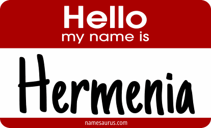 Hello my name is Hermenia png download