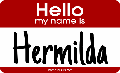 Hello my name is Hermilda png download