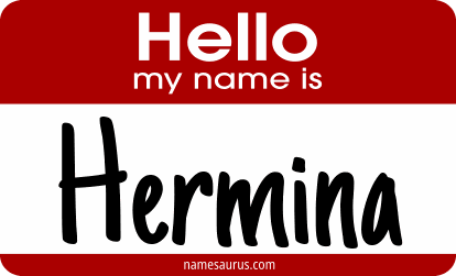 Hello my name is Hermina png download