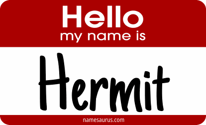 Hello my name is Hermit png download