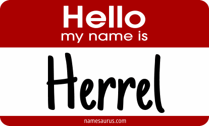 Hello my name is Herrel png download