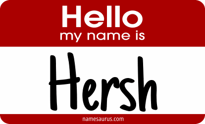 Hello my name is Hersh png download