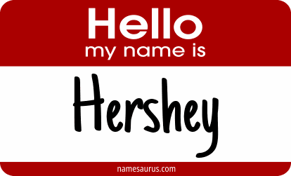 Hello my name is Hershey png download